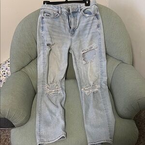 American Eagle Light Blue Distressed Women's Jeans Stretch